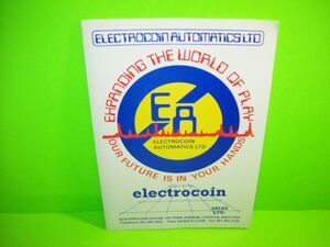 Electrocoin Original Promo Folder Portfolio Arcade Game And Pinball Flyers UK
